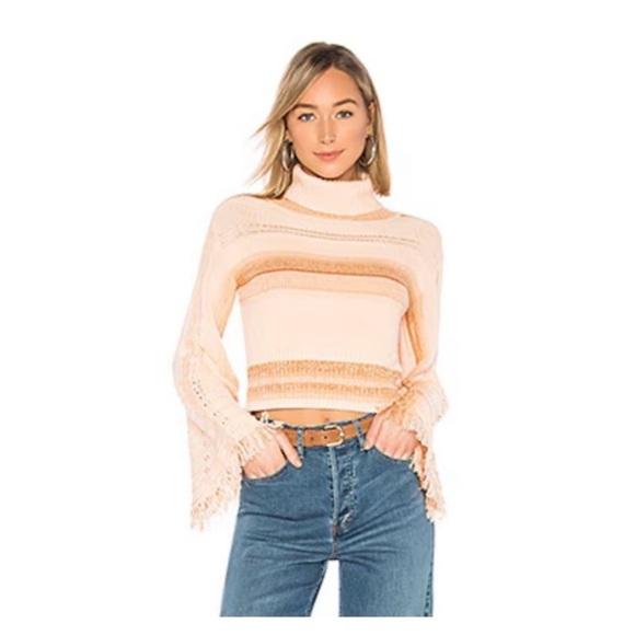 Free People Sweaters - Free People Close to Me Peachy Pink Boho Sweater